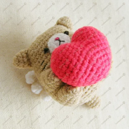 Ovaltine Neko Cupid Valentine Doll Keyring - Image 2