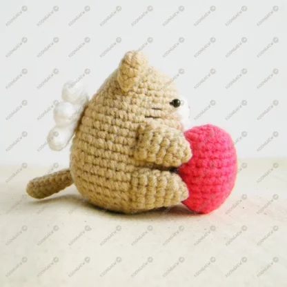 Ovaltine Neko Cupid Valentine Doll Keyring - Image 5