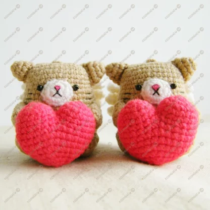 Ovaltine Neko Cupid Valentine Doll Keyring - Image 8