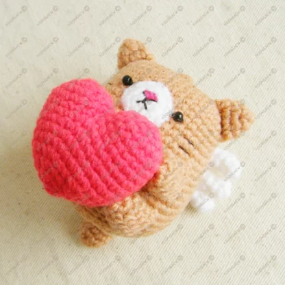 Tea Neko Cupid Valentine Doll Keyring - Image 2