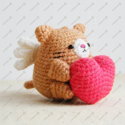Tea Neko Cupid Valentine Doll Keyring - Image 3