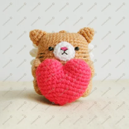 Tea Neko Cupid Valentine Doll Keyring - Image 6