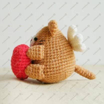 Tea Neko Cupid Valentine Doll Keyring - Image 4