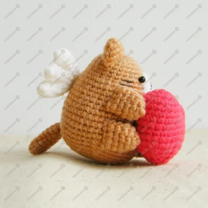 Tea Neko Cupid Valentine Doll Keyring - Image 5