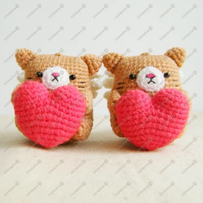 Tea Neko Cupid Valentine Doll Keyring - Image 9