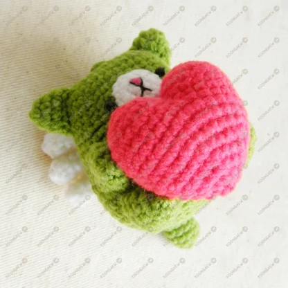 Matcha Neko Cupid Valentine Doll Keyring - Image 2