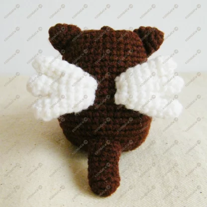 Chocolate Neko Cupid Valentine Doll Keyring - Image 7