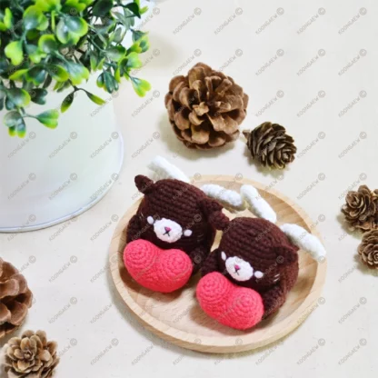 Chocolate Neko Cupid Valentine Doll Keyring - Image 10