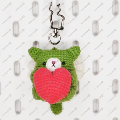 Matcha Neko Cupid Valentine Doll Keyring - Image 8