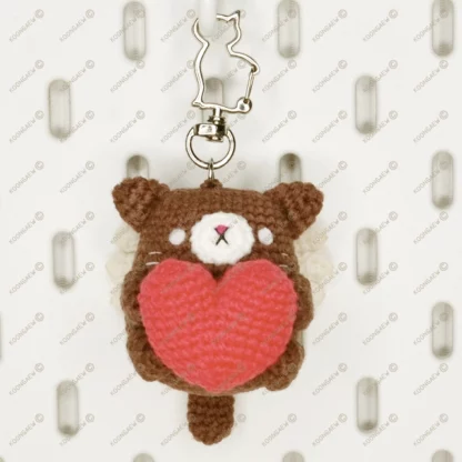 Coffee Neko Cupid Valentine Doll Keyring - Image 8