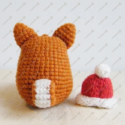 Happy Shiba Inu Season's Greetings Doll Keyring - Image 9