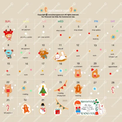 Digital Sticker Set | Season’s Greetings + Happy Holidays V.1 - Image 6