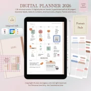 Digital Planner 2026-Portrait-Beige
