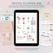 Digital Planner 2026-Portrait-Brown
