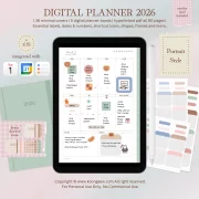 Digital Planner 2026-Portrait-Green