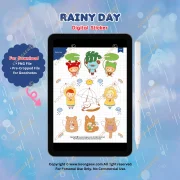 Digital Sticker Rainy Day V.100