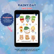 Digital Sticker Rainy Day V.101